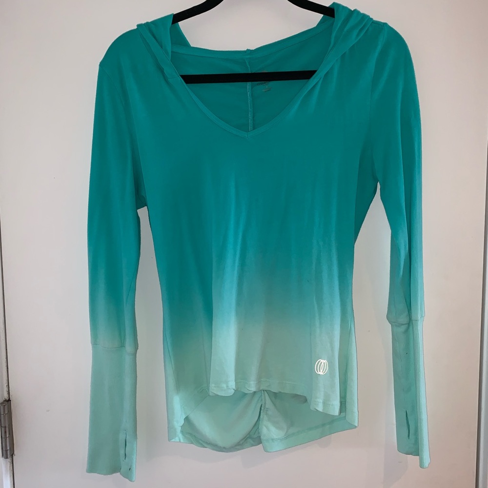 Athletic top with hood